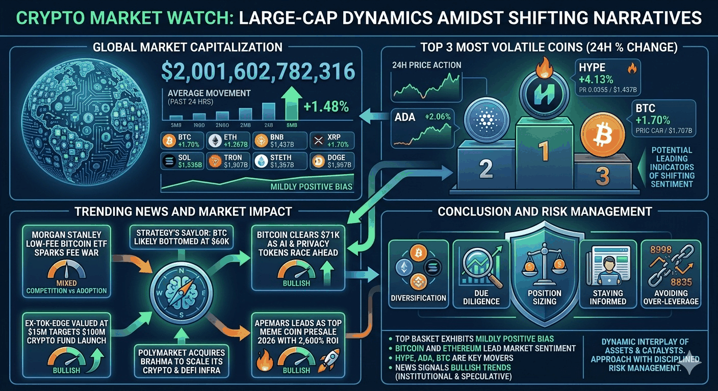 Crypto Market Watch: Large-Cap Dynamics Amidst Shifting Narratives