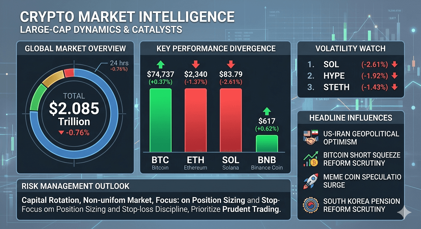 Crypto Market Update: Large-Cap Dynamics and Headline-Driven Catalysts