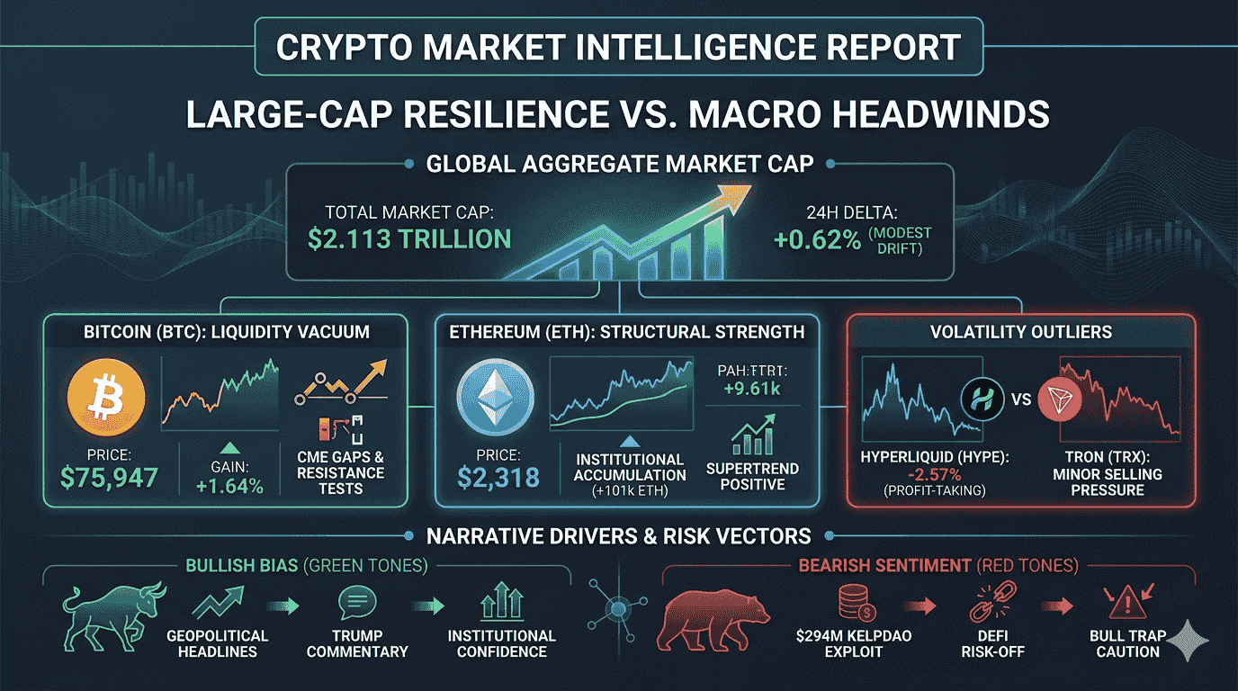 Crypto Market Watch: Large-Cap Dynamics Amidst Shifting Headlines