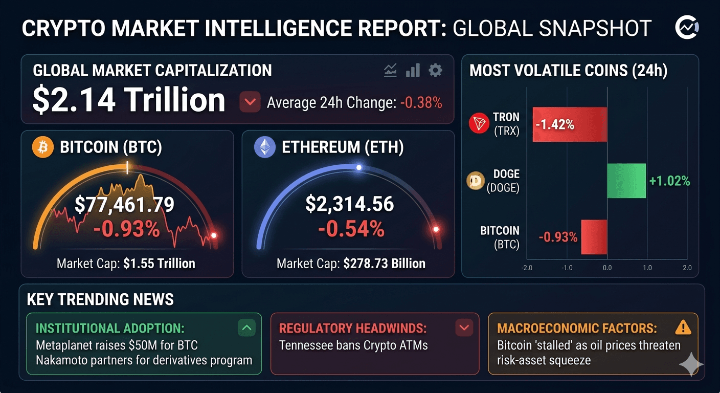 Crypto Market Watch: Large-Cap Dynamics Amidst Shifting Headlines
