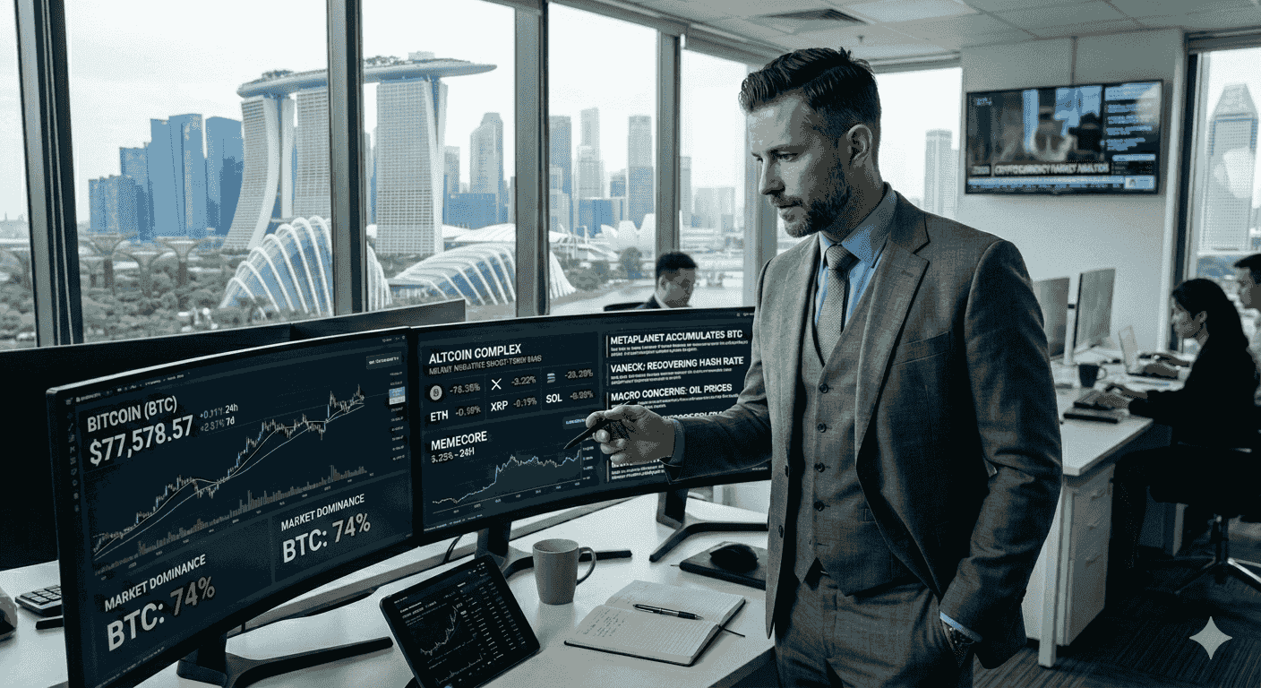 Bitcoin Maintains Lead as Market Navigates Mixed Signals