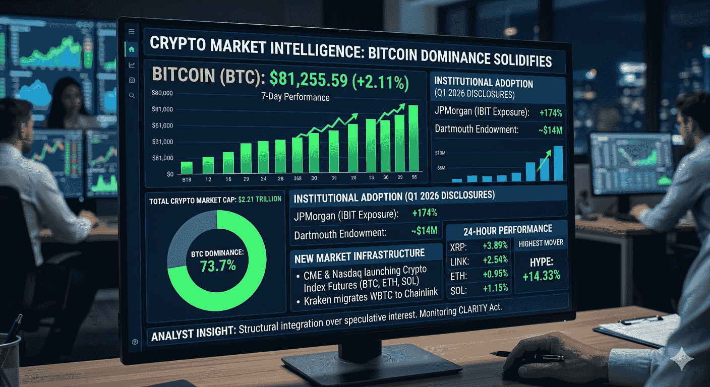 Bitcoin Takes The Lead as Institutional Inflows and Market Structure Evolve