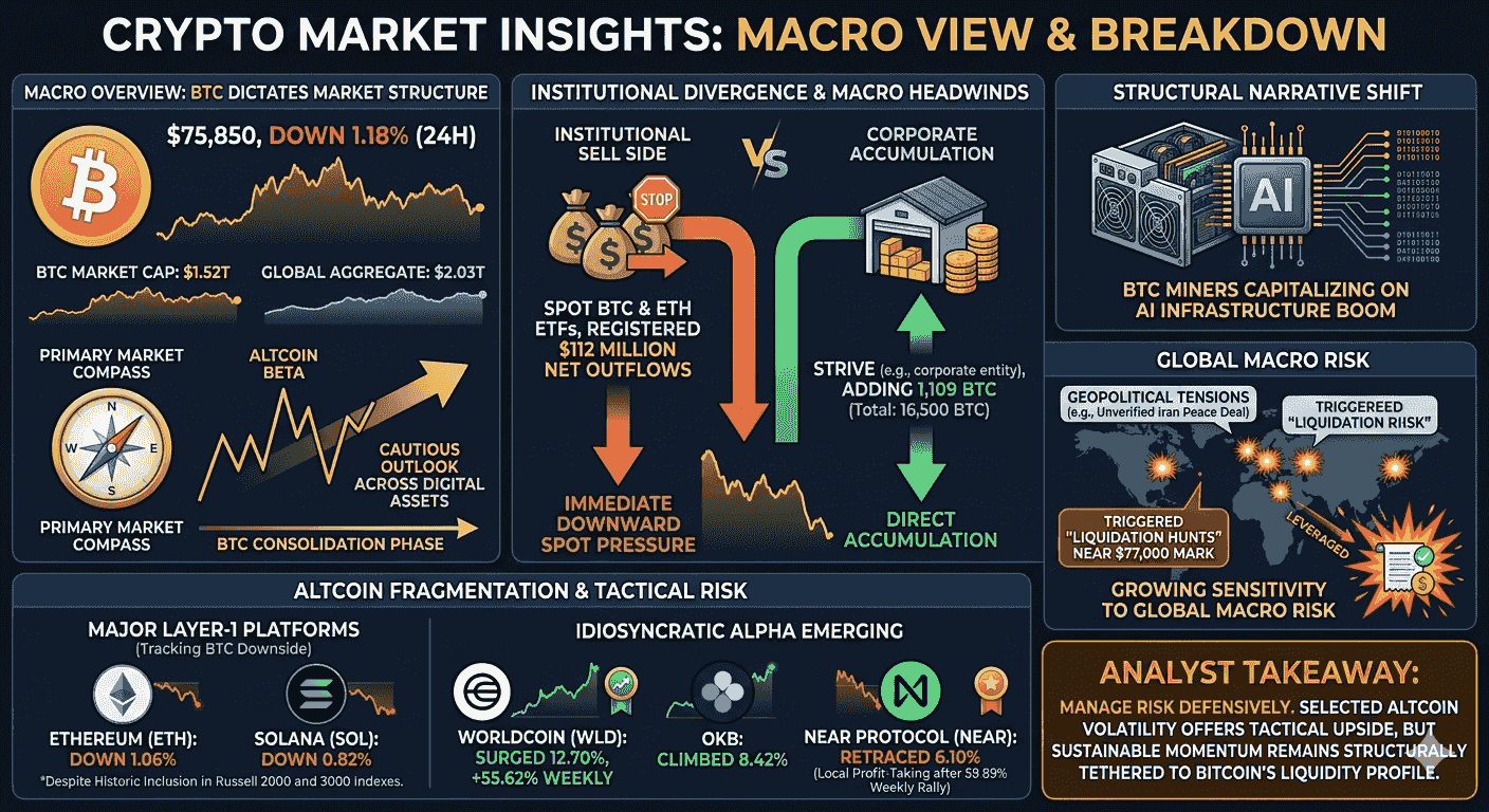 Bitcoin Leads Market Direction Amidst Institutional Shifts and Macro Signals