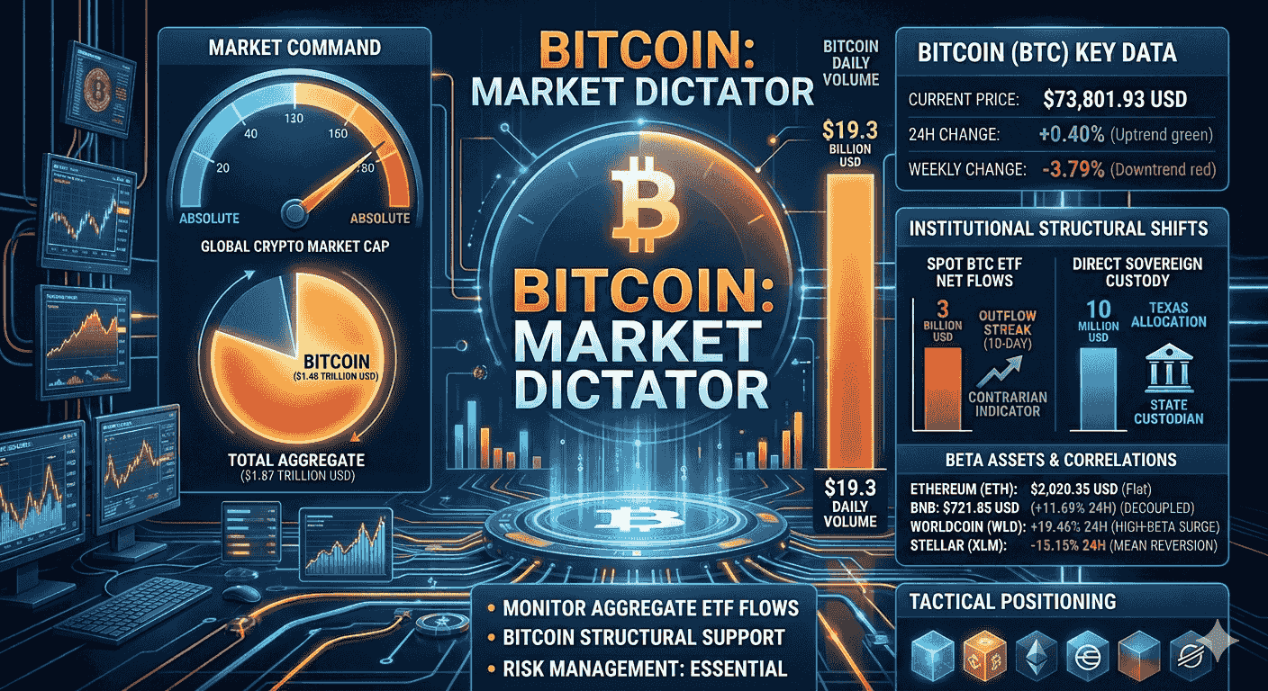 Bitcoin Maintains Market Lead Amidst Institutional Flux