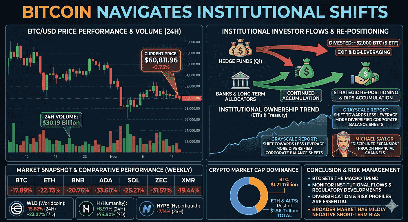 Bitcoin Navigates Institutional Shifts as Market Reacts