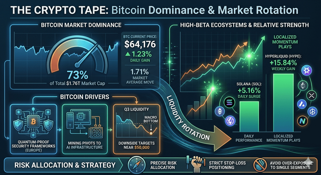 Bitcoin-Led Market Brief: BTC Price Structure, Dominance, and Catalysts