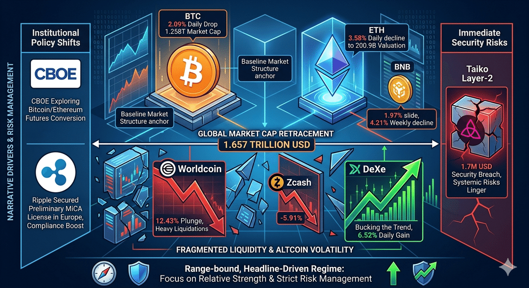 Crypto Market Shifts: Large-Cap Price Action and Headline-Driven Catalysts