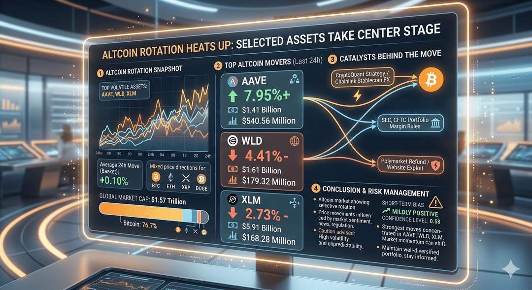 Altcoin Rotation Heats Up: AAVE, WLD, and XLM Take Center Stage