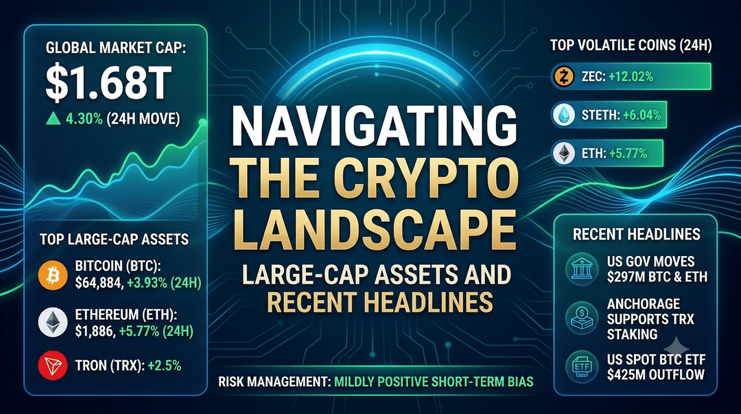 Navigating the Crypto Landscape: Large-Cap Assets and Recent Headlines