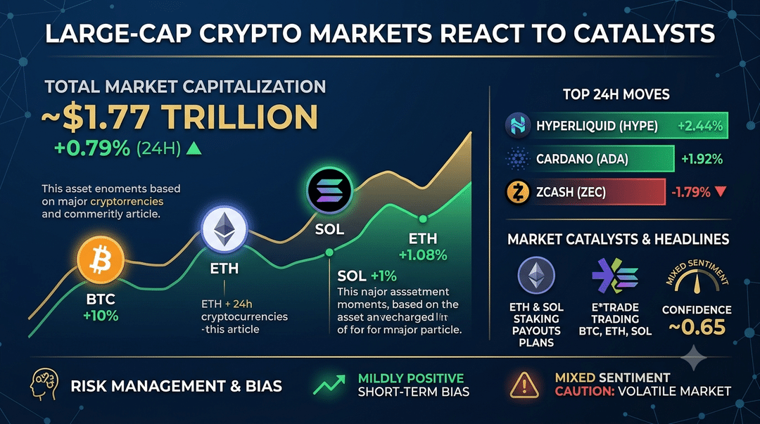 Large-Cap Crypto Markets React to Headline-Driven Catalysts and Uneven Price Movement