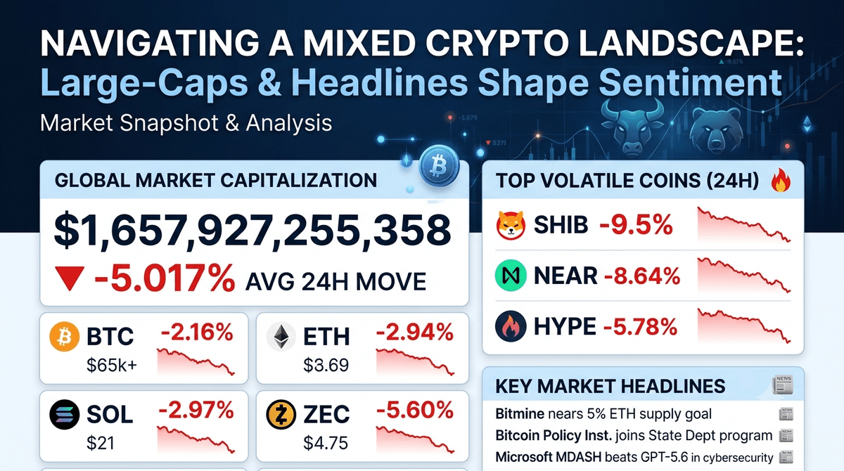 Navigating a Mixed Crypto Landscape: Large-Caps and Headlines Shape Market Sentiment