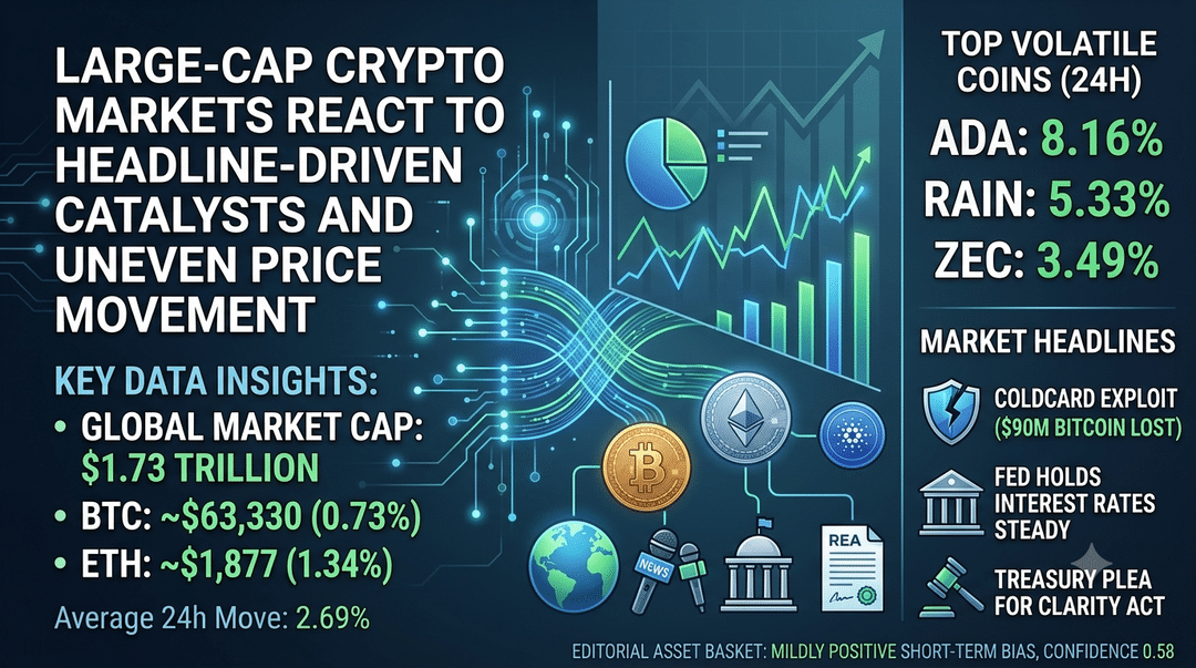 Large-Cap Crypto Markets React to Headline-Driven Catalysts and Uneven Price Movement