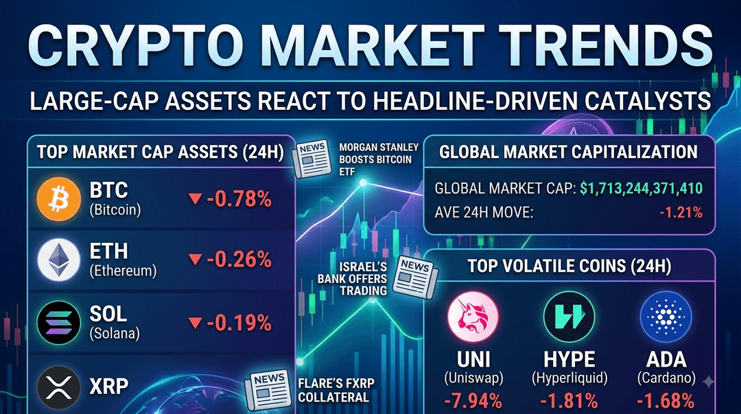 Crypto Market Trends: Large-Cap Assets React to Headline-Driven Catalysts