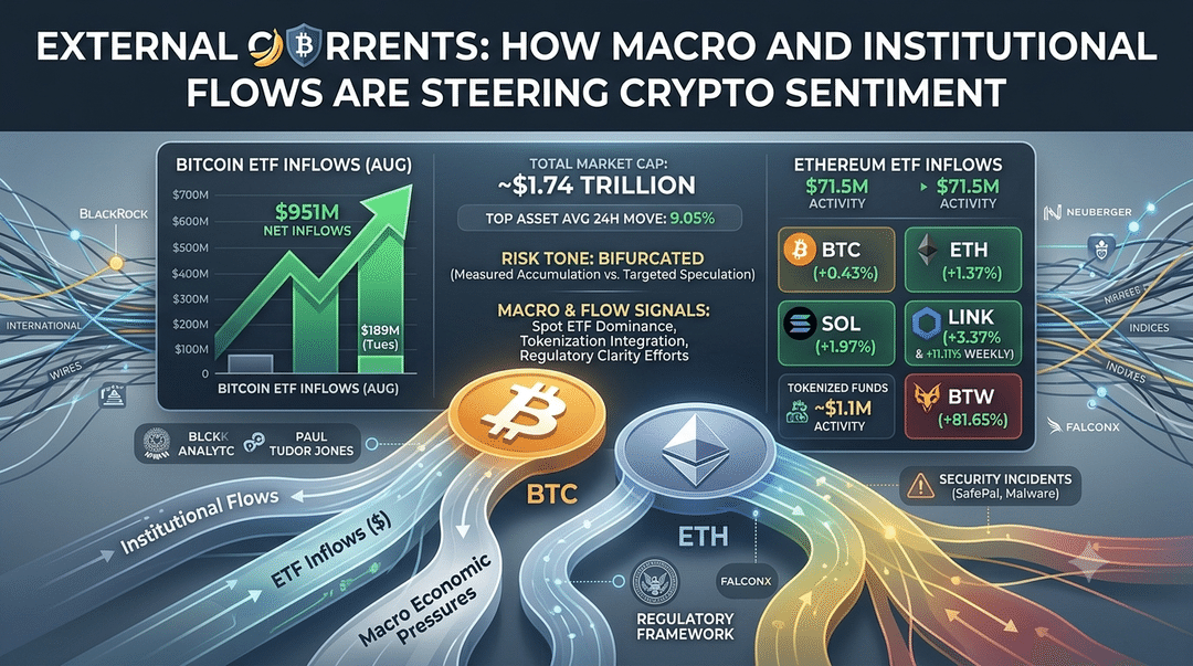 External Currents: How Macro and Institutional Flows Are Steering Crypto Sentiment