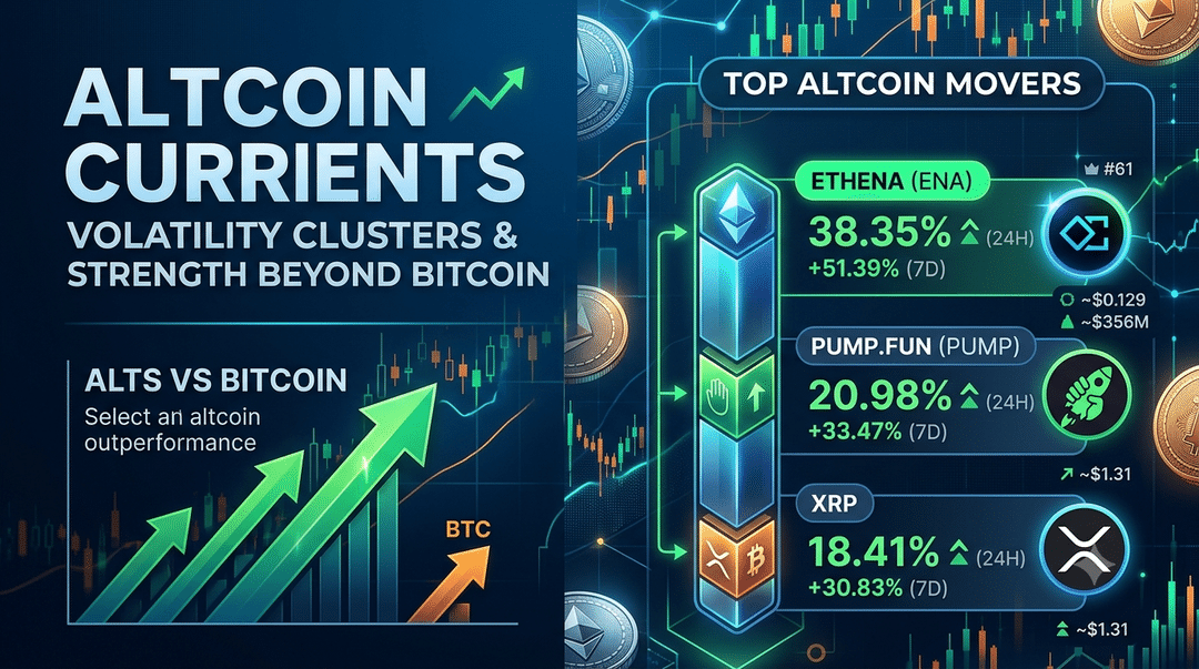 Altcoin Currents: Volatility Clusters and Strength Beyond Bitcoin
