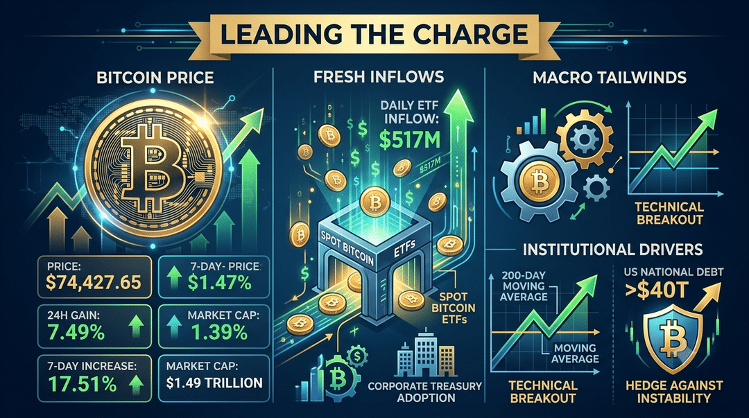 Bitcoin's Resurgence: Leading the Charge Amidst Fresh Inflows and Macro Tailwinds