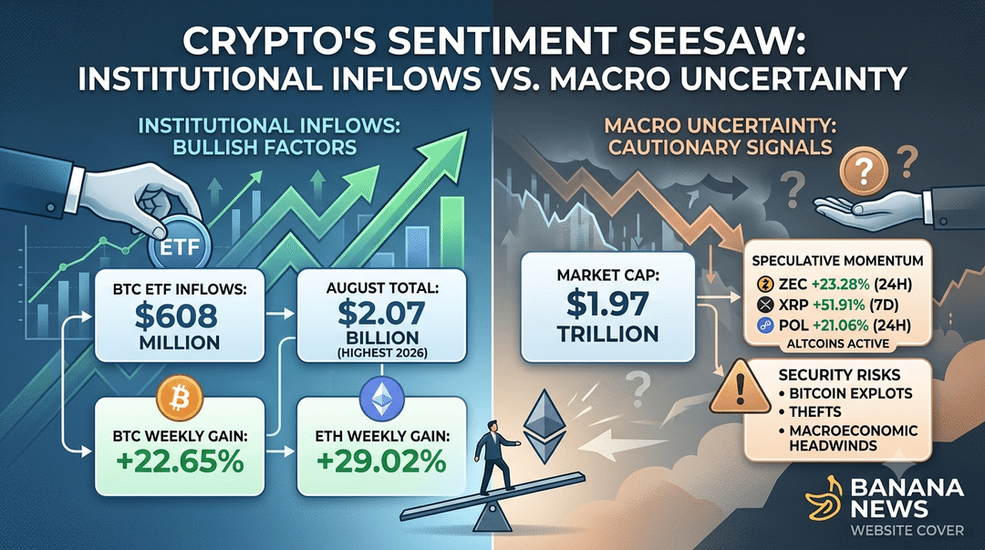 The Sentiment Seesaw: Institutional Inflows Meet Macro Uncertainty in Crypto