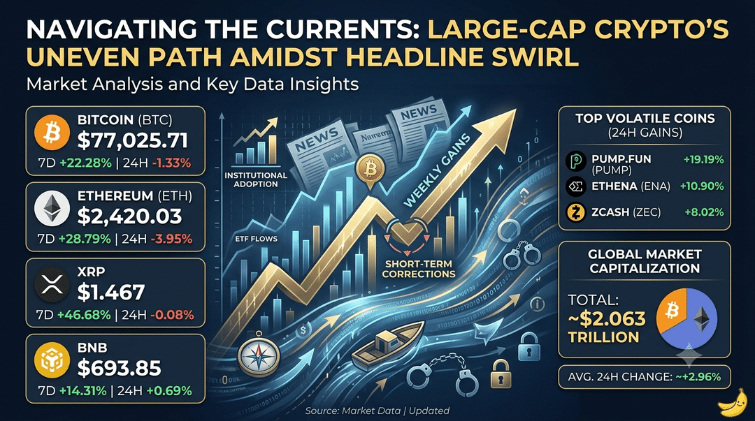 Navigating the Currents: Large-Cap Crypto's Uneven Path Amidst Headline Swirl