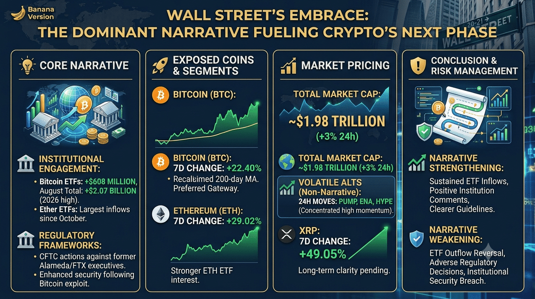 Wall Street's Embrace: The Dominant Narrative Fueling Crypto's Next Phase