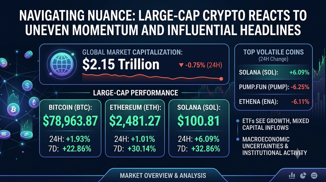 Navigating Nuance: Large-Cap Crypto Reacts to Uneven Momentum and Influential Headlines