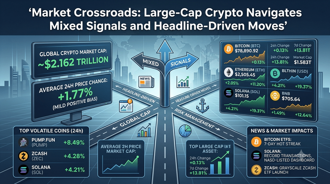 Market Crossroads: Large-Cap Crypto Navigates Mixed Signals and Headline-Driven Moves