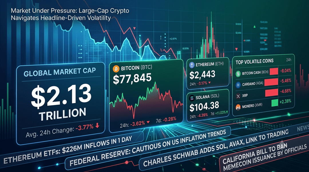 Market Under Pressure: Large-Cap Crypto Navigates Headline-Driven Volatility