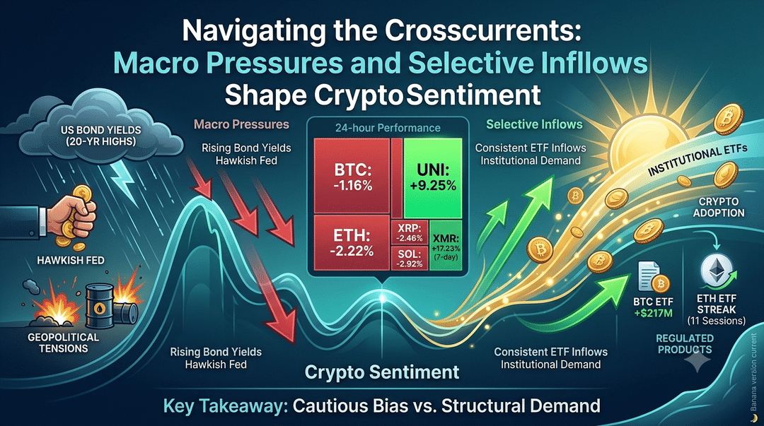 Navigating the Crosscurrents: Macro Pressures and Selective Inflows Shape Crypto Sentiment