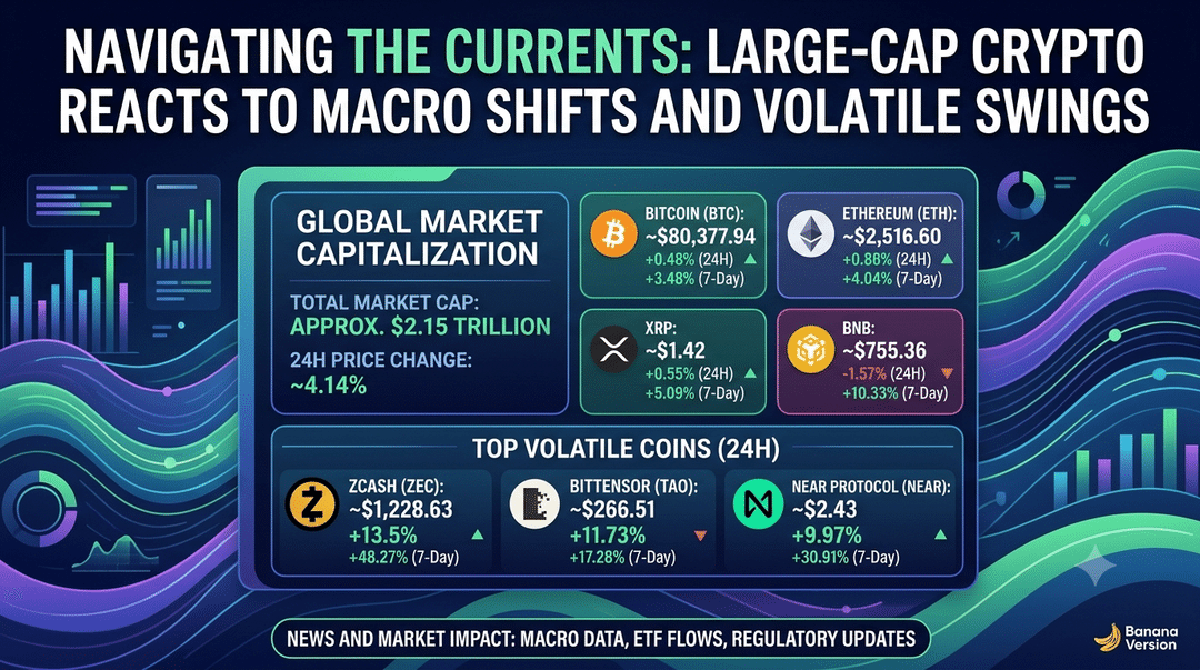 Navigating the Currents: Large-Cap Crypto Reacts to Macro Shifts and Volatile Swings