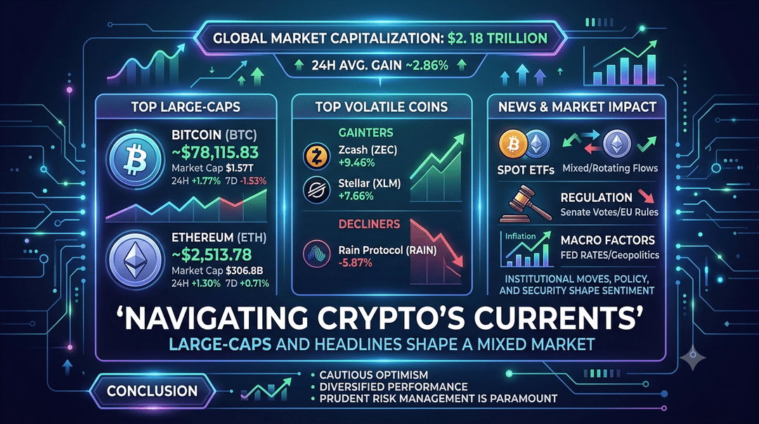 Navigating Crypto's Currents: Large-Caps and Headlines Shape a Mixed Market