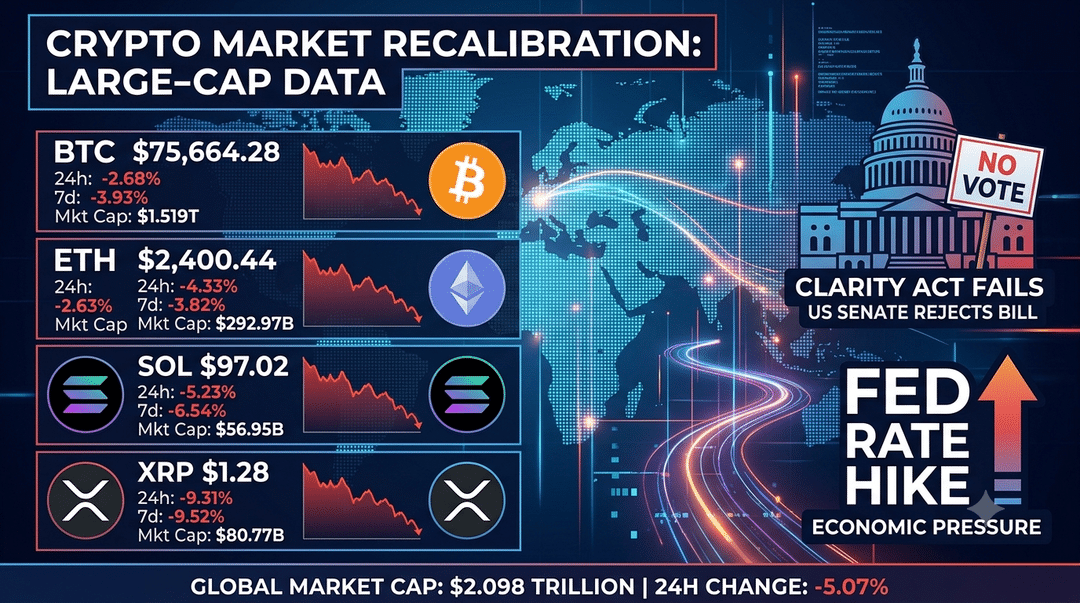Market Recalibrates: Large-Cap Cryptos Face Regulatory Hurdles and Macro Pressures