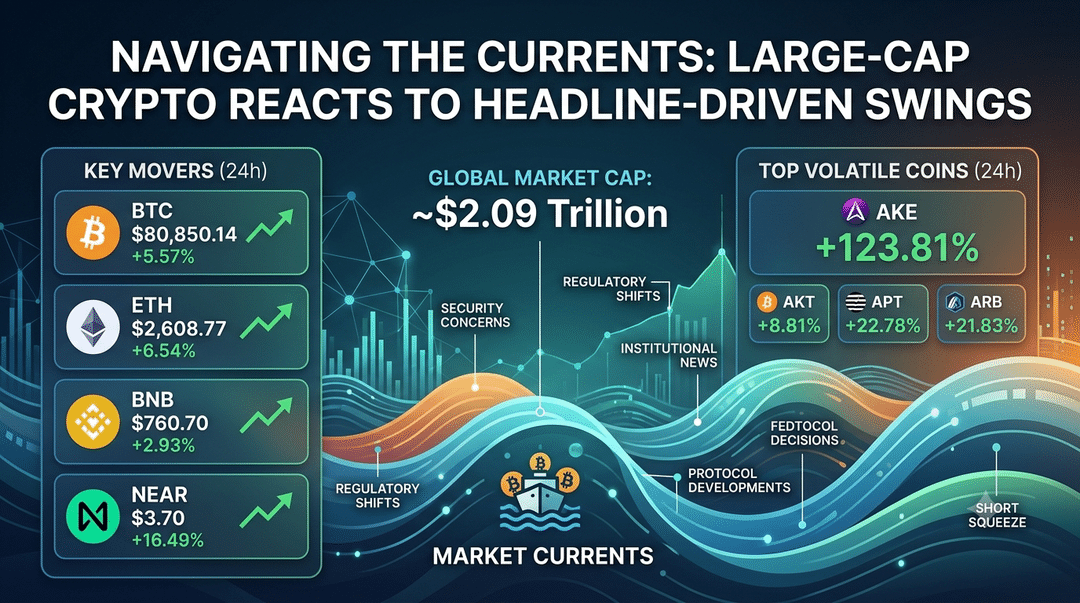 Navigating the Currents: Large-Cap Crypto Reacts to Headline-Driven Swings