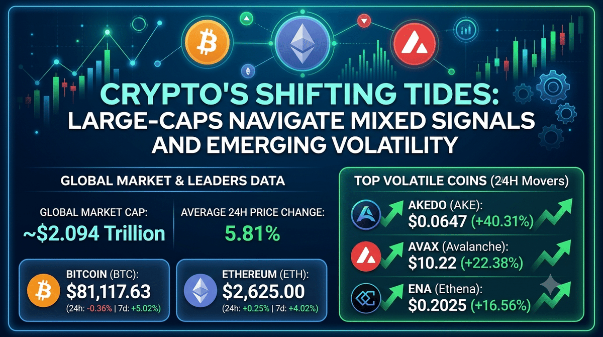 Crypto's Shifting Tides: Large-Caps Navigate Mixed Signals and Emerging Volatility
