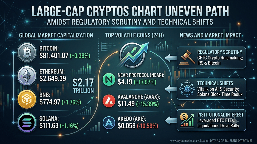 Large-Cap Cryptos Chart Uneven Path Amidst Regulatory Scrutiny and Technical Shifts