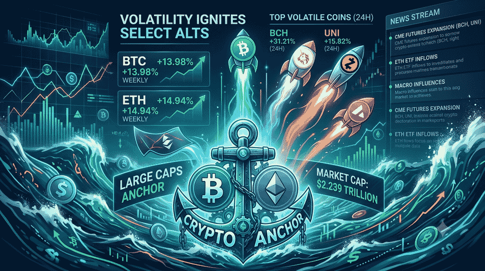 Crypto's Shifting Tides: Large Caps Anchor as Volatility Ignites Select Alts