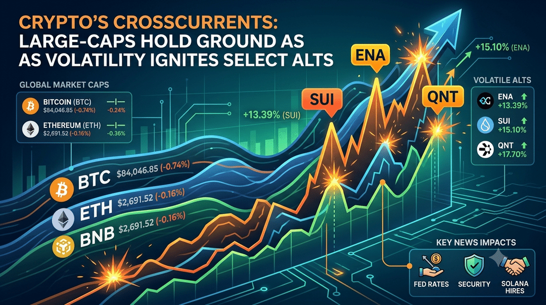 Crypto's Crosscurrents: Large-Caps Hold Ground as Volatility Ignites Select Alts
