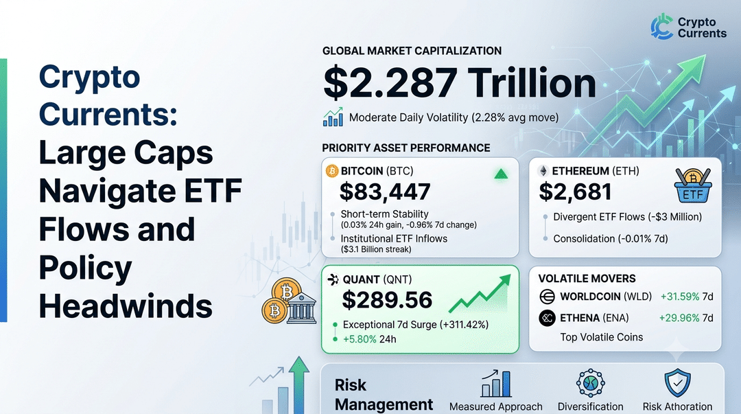Crypto Currents: Large Caps Navigate ETF Flows and Policy Headwinds